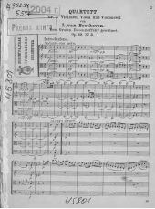 Quartet fur 2 Violinen, Viola und Violoncell von L. van Beethoven