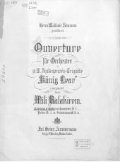 Ouverture fur Orchester zu W. Shakespeares Tragodie 