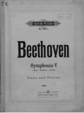 Symphonie 5 fur pianoforte und violine