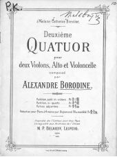 Deuxieme Quatuor pour deux Violons, Alto et Violoncelle